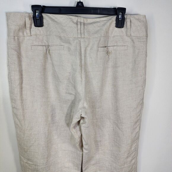 The Limited Womens Dress Pants Size 14 Cassidy Fit Slim Bootcut Linen Metallic - Picture 5 of 10